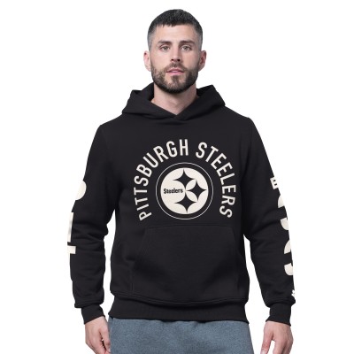 Pittsburgh Steelers Starter Black Handoff Fleece Hoodie Sweatshirt