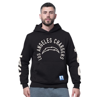 Los Angeles Chargers Starter Black Handoff Fleece Hoodie Sweatshirt