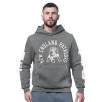 New England Patriots Starter Charcoal Handoff Vintage Logo Fleece Hoodie Sweatshirt