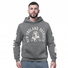 New England Patriots Starter Charcoal Handoff Vintage Logo Fleece Hoodie Sweatshirt