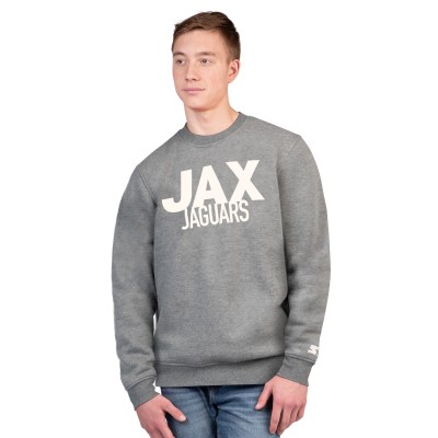 Jacksonville Jaguars Starter Charcoal Assist Fleece Crewneck Sweatshirt