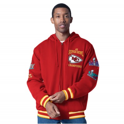 Kansas City Chiefs G-III Sports by Carl Banks Red Power Forward Commemorative Full-Zip Hooded Jacket