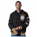 Pittsburgh Steelers G-III Sports by Carl Banks Black Power Forward Commemorative Fleece Full-Zip Hoodie