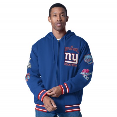 New York Giants G-III Sports by Carl Banks Royal Power Forward Commemorative Full-Zip Hooded Jacket