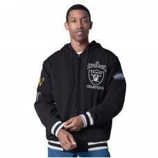Las Vegas Raiders G-III Sports by Carl Banks Black Power Forward Commemorative Full-Zip Hooded Jacket