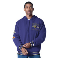 Куртка Baltimore Ravens G-III Sports by Carl Banks Purple Power Forward Commemorative Full-Zip Hooded