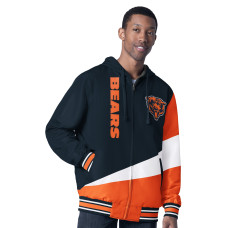Куртка Chicago Bears G-III Sports by Carl Banks Navy/Charcoal Dual Threat Reversable Full-Zip Hooded