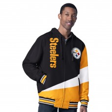Pittsburgh Steelers G-III Sports by Carl Banks Black/Charcoal Dual Threat Reversable Full-Zip Hooded Jacket