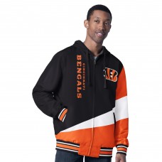 Cincinnati Bengals G-III Sports by Carl Banks Black/Charcoal Dual Threat Reversable Full-Zip Hooded Jacket