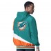 Miami Dolphins G-III Sports by Carl Banks Aqua/Charcoal Dual Threat Reversable Full-Zip Hooded Jacket