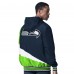 Seattle Seahawks G-III Sports by Carl Banks College Navy/Charcoal Dual Threat Reversable Full-Zip Hooded Jacket