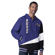 Куртка Baltimore Ravens G-III Sports by Carl Banks Purple/Charcoal Dual Threat Reversable Full-Zip Hooded Куртка Baltimore Ravens G-III Sports by Carl Banks Purple/Charcoal Dual Threat Reversable Full-Zip Hooded