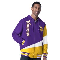 Minnesota Vikings G-III Sports by Carl Banks Purple/Charcoal Dual Threat Reversable Full-Zip Hooded Jacket