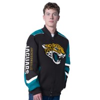 Jacksonville Jaguars G-III Sports by Carl Banks Black Prime Time Full-Zip Racing Jacket