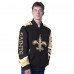 New Orleans Saints G-III Sports by Carl Banks Black Prime Time Full-Zip Racing Jacket New Orleans Saints G-III Sports by Carl Banks Black Prime Time Full-Zip Racing Jacket