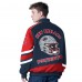 New England Patriots G-III Sports by Carl Banks Navy Prime Time Full-Zip Racing Jacket