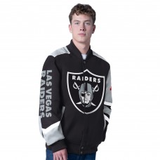 Las Vegas Raiders G-III Sports by Carl Banks Black Prime Time Full-Zip Racing Jacket