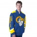 Los Angeles Rams G-III Sports by Carl Banks Prime Time Full-Zip Racing Jacket - Royal Los Angeles Rams G-III Sports by Carl Banks Prime Time Full-Zip Racing Jacket - Royal