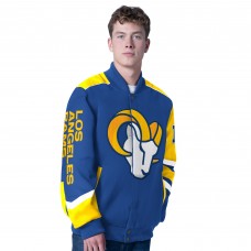Los Angeles Rams G-III Sports by Carl Banks Prime Time Full-Zip Racing Jacket - Royal