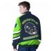 Seattle Seahawks G-III Sports by Carl Banks College Navy Prime Time Full-Zip Racing Jacket