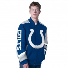 Indianapolis Colts G-III Sports by Carl Banks Royal Prime Time Full-Zip Racing Jacket