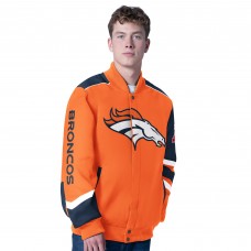 Denver Broncos G-III Sports by Carl Banks Orange Prime Time Full-Zip Racing Jacket Denver Broncos G-III Sports by Carl Banks Orange Prime Time Full-Zip Racing Jacket
