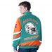 Miami Dolphins G-III Sports by Carl Banks Aqua Prime Time Full-Zip Racing Jacket