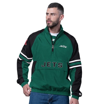 New York Jets Starter Green Prospect Half-Zip Pullover