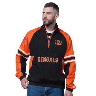 Cincinnati Bengals Starter Black Prospect Half-Zip Pullover