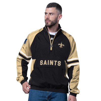 New Orleans Saints Starter Black Prospect Half-Zip Pullover