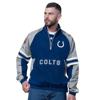 Indianapolis Colts Starter Royal Prospect Half-Zip Pullover