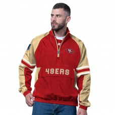 San Francisco 49ers Starter Scarlet Prospect Half-Zip Pullover San Francisco 49ers Starter Scarlet Prospect Half-Zip Pullover