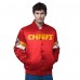 Kansas City Chiefs Starter Red Triple Option Satin Varsity Full-Snap Jacket