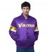 Minnesota Vikings Starter Purple Triple Option Satin Varsity Full-Snap Jacket