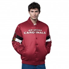 Arizona Cardinals Starter Cardinal Triple Option Satin Varsity Full-Snap Jacket