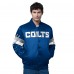 Indianapolis Colts Starter Royal Triple Option Satin Varsity Full-Snap Jacket