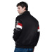 Куртка Atlanta Falcons Starter Black Triple Option Satin Varsity Vintage Logo Full-Snap