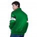 New York Jets Starter Kelly Green Triple Option Satin Varsity Vintage Logo Full-Snap Jacket