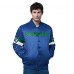 Seattle Seahawks Starter Royal Triple Option Satin Varsity Vintage Logo Full-Snap Jacket