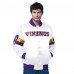 Minnesota Vikings Starter White Triple Option Satin Varsity Full-Snap Jacket