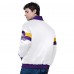 Minnesota Vikings Starter White Triple Option Satin Varsity Full-Snap Jacket