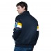 Los Angeles Chargers Starter Navy Triple Option Satin Varsity Vintage Logo Full-Snap Jacket