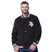 Minnesota Vikings Starter Black Blackout Corduroy Full-Snap Varsity Jacket