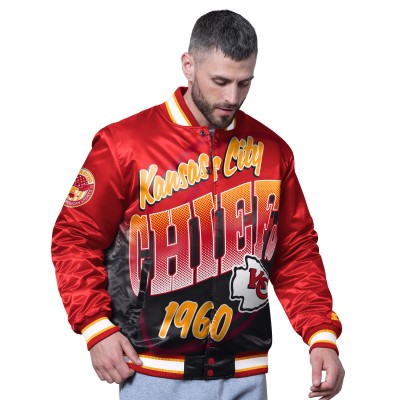 Kansas City Chiefs Starter Red Pass Rush Varsity Full-Snap Jacket