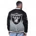 Las Vegas Raiders Starter Black Pass Rush Varsity Full-Snap Jacket