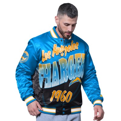 Los Angeles Chargers Starter Powder Blue Pass Rush Varsity Full-Snap Jacket