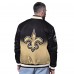New Orleans Saints Starter Black Pass Rush Varsity Full-Snap Jacket