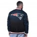 New England Patriots Starter Navy Pass Rush Varsity Full-Snap Jacket