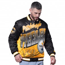 Pittsburgh Steelers Starter Black Pass Rush Varsity Full-Snap Jacket