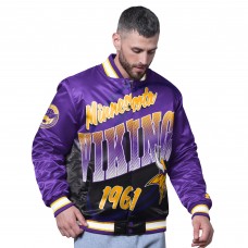 Minnesota Vikings Starter Purple Pass Rush Varsity Full-Snap Jacket